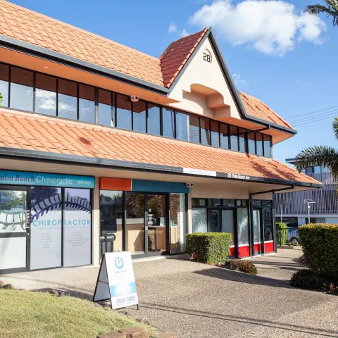 Outside Palm Beach Chiropractic clinic on Palm Beach Avenue, Gold Coast